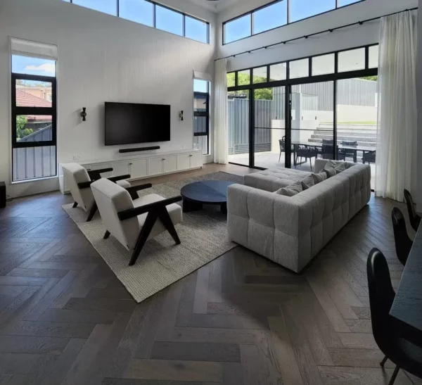 grey timber flooring